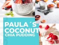 Paula’s Coconut Chia Pudding, es una receta que crees utilizando ingredientes enfocada en optimizar la salud